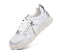 Genérico 2026 Zapatos Planos con Punta Redonda, de Color Liso, Brillantes y con Cordones, de Talla Europea y Grande.