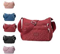 Genérico 2026New Popularate Bags,Nylon Shoulder Messenger Bag, Classic Luxury Large Capacity Crossbody Popularate Bag,Suitable for Everyday Use (Red,29 * 11 * 21cm)