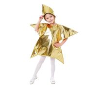 Genérico 2027-Disfraz de cosplay infantil estilo cortesano, elegante atuendo de actuación estrellada para fiestas infantiles, desfiles y espectáculos en el escenario. (Yellow, 5-8 Years)