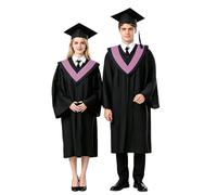 Genérico 2027-Elegante toga de graduación para licenciatura y doctorado con birrete y borla a juego para la ceremonia de graduación. (RD2, XS)
