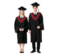 Genérico 2027-Elegante toga de graduación para licenciatura y doctorado con birrete y borla a juego para la ceremonia de graduación. (RD1, S)