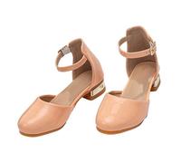 Genérico 2027-Sandalias Elegantes para Niñas con Tacón Ideales para Bodas y Eventos Escolares para Uso Diario Bailar y Vestir Recomendadas de 7 a 15 Años (Yellow, 29 Little Child)