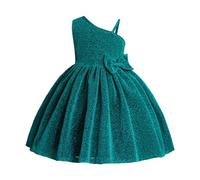 Genérico 2027-Vestido elegante para niñas con sin mangas disfraz Cosplay desfile infantil (Green, 5-6 Years)