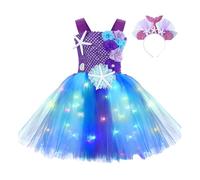 Genérico 2027-Vestido Tul LED Histórico Halloween Niñas Pequeñas Disfraz Princesa Diadema (PP2, 12-24 Months)
