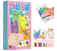 Genérico 20Pcs DIY Rainbow Scratch Art - Funny Squeegee Painting Kits, Rainbow Magic Scratch Art Set, Creative Gift for Young Artists Stickers (1Set)