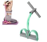 Genérico 21 Fitness Resistance Bands-4 Tube Pedal Ankle Puller, Sit up Exercise Equipment, Pedal Resistance Band with Handle for Abdomen/Waist/Arm/Leg Stretching Slimming Training for Women Men (D)