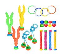 Genérico 21-Piece Dive Toy Set - Sinking Rings and Sticks for Swim Training