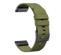 Genérico 22 26MM Quick Fit Nylon Watchband Strap For Fenix 7/7Pro/7X/6X/6 Pro/5X/5 Plus6/Epix/Instinct Replaceable Bracelet(Army green,22mm)