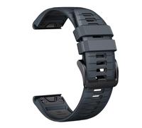 Genérico 22 26MM Silicone Watchband Strap For Fenix 7/7Pro/7X/6X/6 Pro/5X/5 Plus/Epix/Instinct WristStrap Replaceable Bracelet(Navy Dark Grey,26mm)