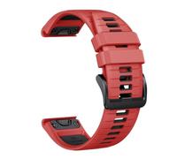 Genérico 22 26MM Silicone Watchband Strap For Fenix 7/7Pro/7X/6X/6 Pro/5X/5 Plus/Epix/Instinct WristStrap Replaceable Bracelet(Light red dark gray,22mm)