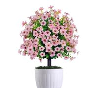 Genérico 22 Inch Outdoor Artificial Flower Ball - ABS Eucalyptus Violet Landscape Ground Stake - Fake Greenery For Garden Patio Home Decor - Decorative Plant For Porch Yard