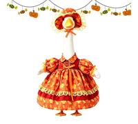 Genérico 23 Inch Goose Clothes Fall Maple Leaf Statue Outfit Decoration Set