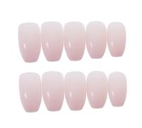 Genérico 24 piezas Uñas Postizas Falsas Rosa Adhesivas y Duraderas Cómodas para Manicura Femenina Cubrimiento Total para Arte de Uñas Bodas y Fiestas