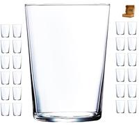 Genérico 24 x Vasos de Sidra/Copas 50 nvio 24h - Elegantes Vasos de Cristal para Agua, Refrescos, Cerveza, Combinados, Copas, Cubatas - Transparentes (24, Estandar)