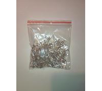 Genérico 25 Leds blancos transparentes, super white light emitting diode, 5mm, alta intensidad lumínica IV 20000 mcd, IF 30mA, VF de 3.6 a 4 Voltios