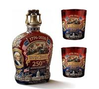 Genérico 250th Commemorative Whiskey, America 250th “We the People” Heritage Glass, 250 Whiskey (1 Pcs Bottle + 2 Pcs Cup)