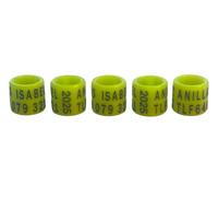 Genérico 25pcs de Anillas Personalizadas para Palomos de 8mm de Plastico (8, Amarillo)