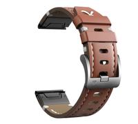 Genérico 26mm Watchband For Fenix 7X/6X Pro/6X/5X/5X Plus Genuine Leather Strap 22mm For Fenix 6/6 Pro/5/7 Replacement Band(Brown2,22mm)