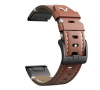 Genérico 26mm Watchband For Fenix 7X/6X Pro/6X/5X/5X Plus Genuine Leather Strap 22mm For Fenix 6/6 Pro/5/7 Replacement Band(Brown1,22mm)