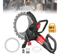 Genérico 290mm Deep Cut Concrete Saw, 3000RPM Brushless Motor, Water Fed Dust Control for Wall Grooving, Brick & Stone Cutting, Mango ergonómico, High Power Masonry Tool
