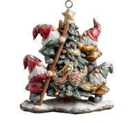 Genérico 2D Flat Cute Acrylic Christmas Gnomes Decorations 8cm Length, Lightweight Holiday Ornaments for Indoor Display, Winter Daily Home, Birthday Party, Vacation Decor
