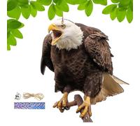 Genérico 2D Owl Bird Repeller, Decorative Scarecrow Pendant, Hanging Garden Scarer with Bell, Fake Bird Device, Outdoor Decor with Waterproof Coating, Patio Balcony Garden Accessory