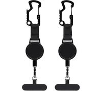 Genérico 2pack Correa De Seguridad Para Teléfono Antirrobo - Cordón Retráctil Para Teléfonos, Correa De Seguridad Antirrobo Para Teléfonos Móviles Para Senderismo Al Aire Libre Ciclismo Escalada