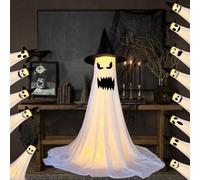 Genérico 2packs Halloween Decorations Outdoor, 120cm/47.24in,165cm/64.96in Halloween Party Decoration Indoor,Spooky Ghost, Sparkling Ghost, Scary Yard Garden Porch Props (165cm/65in,Style-G)