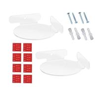 Generico 2PCS Acrylic Wall Corner Shelf 6.1x4.7in Black & Transparent Floating Brackets, 3mm Thick Universal Corner Mount for Cameras, Home Decor, Or Display, Includes Screws, Expansion Tubes