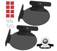 Genérico 2PCS Acrylic Wall Corner Shelf 6.1x4.7in Black & Transparent Floating Brackets, 3mm Thick Universal Corner Mount For Cameras, Home Decor, Or Display, Includes Screws, Expansion Tubes