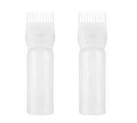 Genérico 2PCS Botellas Aplicadoras De Peine Con Escala Graduada, 4,5x17cm Portátil Botella Aplicadora De Aceite Para El Cabello, Solo Hay Que Peinar Y Apretar Para Aplicar