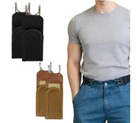 Genérico 2PCS Buckleless Tactical Metal Hook Elastic Belt, Adjustable No-Buckle Belt for Men Women, Outdoor Work Daily Jeans Pants Side Belts (Mix)