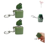 Genérico 2PCS Croaking Frog Keychain, Rechargeable Stress-Relieving Clicky Keyboard, Fun & Portable Anxiety Relief Toy