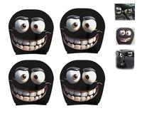 Genérico 2PCS Funny Cartoon Car Headrest Covers, Big Eyes Head Rest Cover for Cars Universal Fit - Spooky Car Headrests Protecto - for Auto Front Seat Rest Decoratio (2pcs)