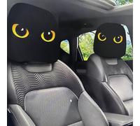 Genérico 2pcs Funny Cartoon Car Headrest Covers,Cute Funny Cartoon Eyes Car Headrest Covers,Stretchable Breathable Headrests Cover,Fit Most Cars Headrests (3*PCS,A)