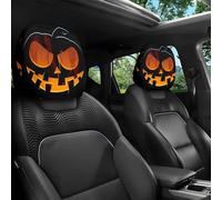 Genérico 2pcs Funny Cartoon Car Headrest Covers,Cute Funny Cartoon Eyes Car Headrest Covers,Stretchable Breathable Headrests Cover,Fit Most Cars Headrests (2*PCS,F)