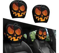 Genérico 2PCS Funny Cartoon Cars Headrest Covers,Cute Funny Cartoon Eyes Car Headrest Covers Cars Seat Head Rest Protector,for Halloween/Christmas Vibes, Fit Most Car Headrests (B,2pcs)