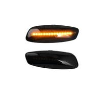 Genérico 2PCS LED Side Marker Lamp Dynamic Turn Signal Blinker Light For Peugeot 308 207 3008 5008 RCZ Indicador Intermitente Lateral(Smoked Black)