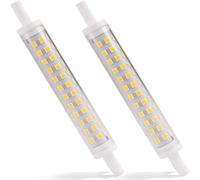 Genérico 2Pcs R7S Bombilla 118mm LED Lineal Blanco Cálido 1100LM 2700K 220V 75W Equivalente Bombillas de Revestimiento de Ahorro de Energía 10W Reflector Brillante