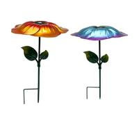 Genérico 2PCS Small Plant Umbrellas for Outdoor,Small Garden Plant Umbrella with Stake Metal Flower Uv Protection Decoration - for Outdoor Garden Backyard Patio Balcony Lawn Park Flower Bed
