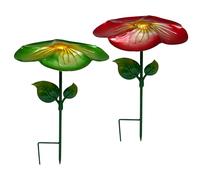 Genérico 2PCS Small Plant Umbrellas for Outdoor,Small Garden Plant Umbrella with Stake Metal Flower Uv Protection Decoration - for Outdoor Garden Backyard Patio Balcony Lawn Park Flower Bed