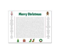 Genérico 2PCS Thanksgiving Word Search Posters, 36" X 24" Wall Game with Many Letter Combinations, Giant Holiday 50 Words Search Wall Poster for Thanksgiving & Xm-as