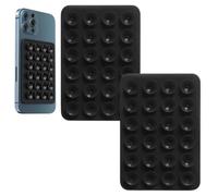 Genérico 2PCS Ventosas para Celular, 8,0x5,5cm Soporte De Teléfono con Ventosas De Silicona, Cuadradas, Lavables Y Duraderas