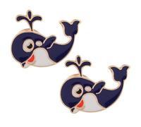 Genérico 2piezas Broches para Ropa Mujer Diseño Ballena Caricatura Accesorios Decorativos para Collares Camisetas Mochilas