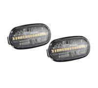 Genérico 2X Para Mitsubishi Para Triton L200 Para Pajero Para Montero Para Sport Nativa LED Indicador Lateral Luz Intermitente Lámpara Señal Giro ntermitentes Laterales(Clear NODynamic)