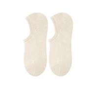 Genérico 3/5 Pairs No Show Athletic Cotton Socks, Low Cut Invisible Soft Non-Slip Liner for Men Women, Thin Pure Cotton Shallow Mouth Casual, Moisture Wicking with Silicon Grip (Beige,5)