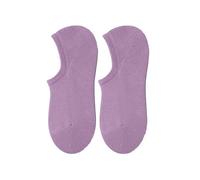 Genérico 3/5 Pairs No Show Athletic Cotton Socks, Low Cut Invisible Soft Non-Slip Liner for Men Women, Thin Pure Cotton Shallow Mouth Casual, Moisture Wicking with Silicon Grip (Purple,3)