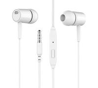 Genérico 3.5mm Wired Earbuds, Ergonomic In-Ear Headphones with Microphone, Noise-Isolating Stereo Sound, Powerful Bass for PC, Computer, Mobile, and Audio Devices