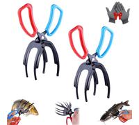 Genérico 3 Claw Fish Gripper, 2026 New Fishing Pliers Gripper, Anti-Slip Fish Grabber Tool Metal CatchFish Control Clamp Fishing Accessories, MetalFishing Gifts for Men (2*Two Claws)