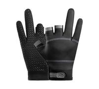 Genérico 3 Finger Fishing Gloves, 3-Cut Anti Slip Fishing Gloves, Breathable Warm Cold Weather Glove, Anti-Slip Fishings Glove for Men, Running